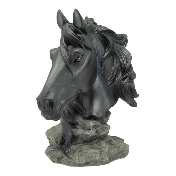 FC Design 4.5"H Black Horse Bust Figurine Statue Sculpture Ornament Decoration Home/Room Decor and Unique Gift Ideas for Housewarming, Holidays and Birthdays