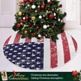 thumbnail image 6 of FMSHPON American Flag Tree Skirt Independence Day Xmas Christmas Tree Skirt Stand Mat for Holiday Party Decoration Indoor Outdoor 36 inches, 6 of 6