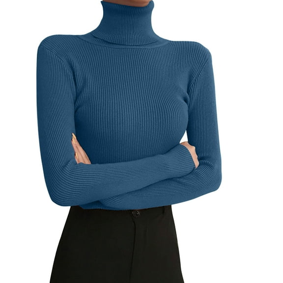 Baberdicy Thermal Underwear for Women Womens Turtleneck Long Sleeved Autumn Winter 2024 Tight Knit Sweater with A Slim Black Pullover Underneath the Lapel Thermal Shirts for Women