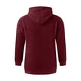 thumbnail image 7 of Men's Plus Size Casual Color Block Plush Sweatshirt Hoodie Loose Blouse Warm Coat Winter Top Blouse Slim Casual Solid Soft Top Coat Long Sleeve Hooded Sweatshirt Top Jacket, 7 of 7