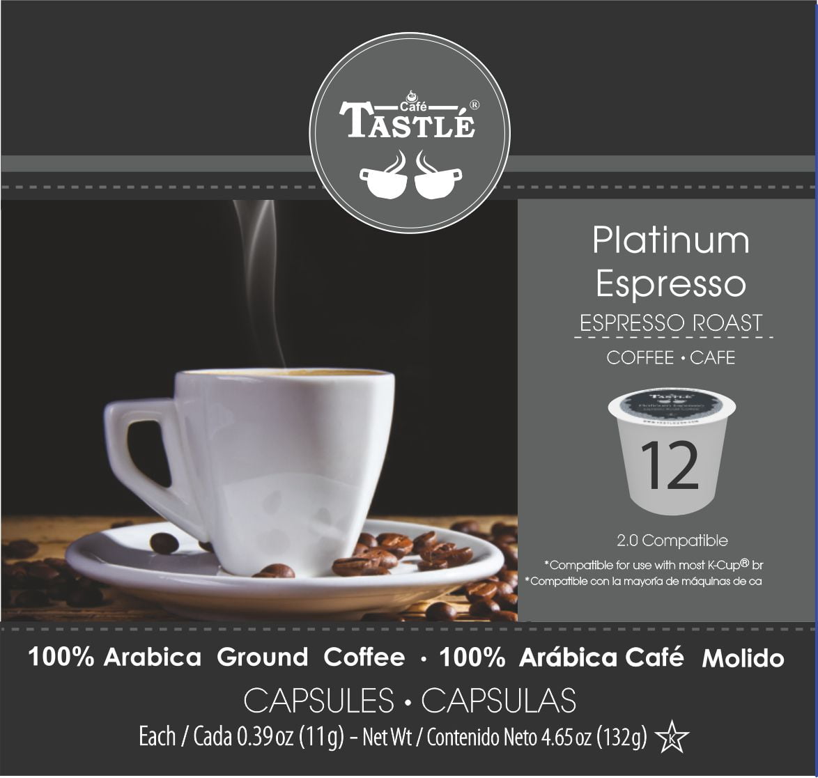 Cafe Tastle Platinum Espresso Roast Single Serve Coffee, 72 Count