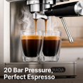 thumbnail image 2 of Máquina de espresso Zulay Kitchen 20 bar 1350W plateada, 2 of 9