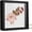Black, variant on Small 5x5 Shadow Box Frame with Linen Background & Metal Push Pins, Plexiglass Front Memory Display Box, White