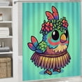 thumbnail image 6 of Orinice Polynesian Hawaiian Theme Bathroom Decor Set, Colorful Luxurious Graphic Print Polyester Fabric Shower Curtain with Hooks, Waterproof Bathroom Curtain Decoration 69x72, 6 of 7