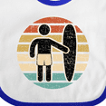 thumbnail image 4 of Inktastic Surfing Retro Sunset for Surfer Boys or Girls Baby Bib, 4 of 4
