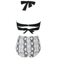 thumbnail image 4 of Womens One Piece Swimsuits Women‘s Sexy High Breast Contrast Gradient Split Bikini Set Swimsuit, 4 of 6