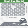 thumbnail image 2 of Wzw Sink Protectors for Kitchen  Mat - 25.79"x13.98" Silicone Kitchen Protector Mat for Protection of Stainless Steel and Tableware Farmhouse Protector with Rear Drain, 2 of 7