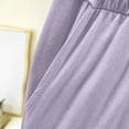 thumbnail image 3 of Womens Boxer Shorts Long Summer Boxer Shorts for Women Elastic Waist Comfy Pajama Shorts with Pockets Casual Soft Home Bottoms Purples XXL, 3 of 5