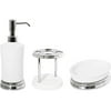 iDesign Toilet Bowl Brush & Canister Set for Bathroom