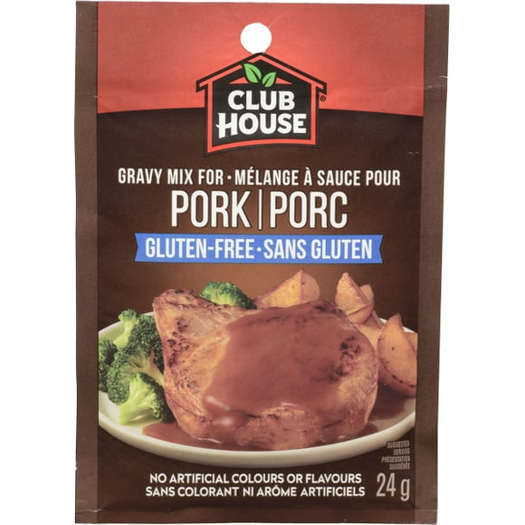 Club House, Dry Sauce/Seasoning/Marinade Mix, Pork Gravy, Gluten-Free, 24g