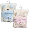 3Pc Baby Blanket Bootie Cap Set Pink/Blue Case Pack 48