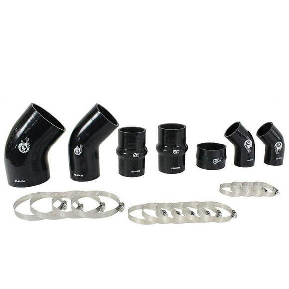 Fits 2015-2016 Ford F-150 Advanced FLOW Engineering Intercooler Hose Coupling 46-20210A Blade Runner; Silicone; Black; With T-Bolt Clamps; For Use With AFE 46-20212-B and 46-20214-B