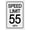 Warning Sign 1, variant on Speed Limit 55 Metal Sign 8"x12" Rust Free Aluminum - Indoor Outdoor Use for Fence Yard, Traffic Speed Sign