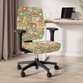thumbnail image 5 of HELLHERO Flower Print Office Chair Slipcovers, Stretch Office Chair Covers, Standard Size Washable Gaming Chairs Covers, 5 of 7