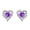 Favorite Purple  Ear Studs [White Gold C, variant on 925 Sterling Silver Stud Earrings Birth Cubic Zircon Fashion Jewelry For Women
