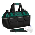 thumbnail image 1 of stanreset 1/2/3/5 Sac à Outils avec Bande Réfléchissante Sacs de Chantier Boîte de Rangement Ajustable Résistant à l'Usure Grande Capacité Pochette d'Entretien Noir Vert/23 Pouces 1 Pce, 1 of 6
