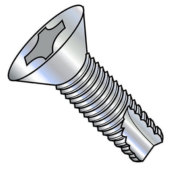 8-32X1 Phillips Flat Thread Cutting Screw Type 23 Fully Threaded Zinc (Pack Qty 7,000) BC-08163PF