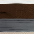thumbnail image 7 of WPM 7 Piece Modern Design Comforter Set Multicolor Grey/Coffee Brown/Beige Taupe Embroidered Bed in a Bag Professional Bedding Set-Leni (Queen), 7 of 7
