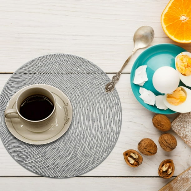 Round Shape Vinyl Placemats Pretty Elegant Easy To Clean Table Mats For