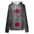 thumbnail image 3 of Azrian Women's Fashion Hoodies & Sweatshirts,Plus Size Coats and Jackets,Women Long Sleeves Casual Shirts Hooded Printing Crewneck Pullover Sweatshirt Tops, 3 of 4