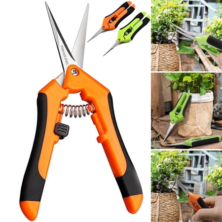 Elbourn 1-Pack Steel Pruning Shears Gardening Tools  Heavy Duty Scissors Tree Trimmer Hand Pruners for Yard