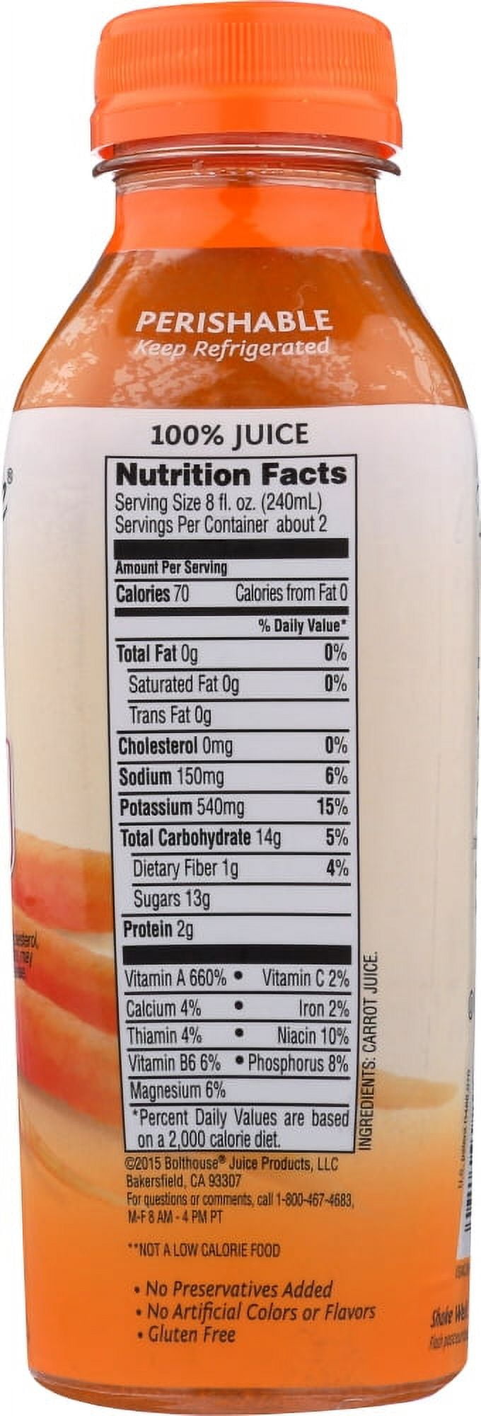 Bolthouse Farms 100% Carrot Vegetable Juice, 15.2oz