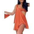 thumbnail image 4 of Lamuusaa Women Summer Casual Dress One Shoulder Wrap  Hollow-Out Dress Fashion Temperament Dress, 4 of 7