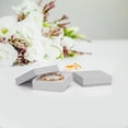 thumbnail image 3 of Prestige and Fancy Jewelry Box, Luxurious Jewelry Gift Box 3.5 x 3.5 x 1, 24 pack for Bracelets, Necklace, Pearls Keychains Cotton Filled Small Cardboard gift boxes with lids, Kraft White, 3 of 8