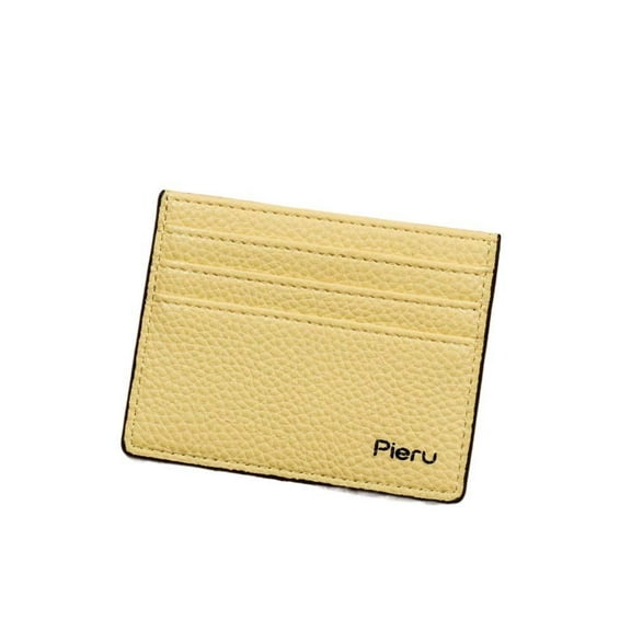 Portable Thin Multi Slot Card Case Bank Card Credit ID Card Slim Card Holder PU Card Bag Women Card Holder Business Wallet YELLOW