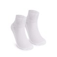thumbnail image 2 of 3-Pack Low Cut Socks for Diabetics Men Women, Moisture-Wicking Wide Calf Socks, Non-Binding & Extra Wide Top (White), 2 of 8