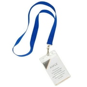 Juvale Lanyards for ID Badges - 6 Assorted Colors, 36 Inches, 24 Count - Polyester with Clear Badge Holder & Secure Clasp for School Supplies, Name Tags & Hall Passes