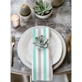 thumbnail image 2 of Aqua Stripe Cloth Napkins Set of 6 Reusable Dinner Napkins, Geometric Grey White Vertical Striped Cocktail Napkin Washable Table Napkins for Wedding/Holiday Party/Baby Shower 20"x20", 2 of 7