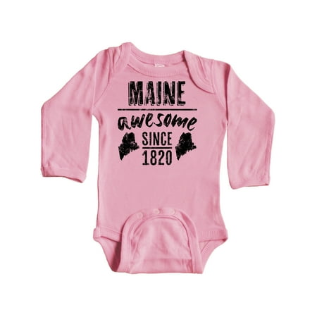 

Inktastic Maine Awesome Since 1820 Gift Baby Boy or Baby Girl Long Sleeve Bodysuit