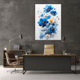 thumbnail image 6 of Mudket Framed,Colorful Canvas Wall Art,Ready to Hang,Blue White Butterfly Floral Canvas Print,Botanical Wall Decor,Abstract Flower Poster,for Bedroom Living Room Office Decor - 20"L x 16"W, 6 of 10