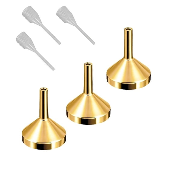 3 Pcs Perfume Funnel Small Funnel Metal Funnel Liquid Transfer Funnel for Lab Bottle Filling Liquid Essential Oils
