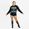 thumbnail image 3 of Women's Gameday Couture Black Carolina Panthers Oversized Everyday Star Long Sleeve T-Shirt, 3 of 5