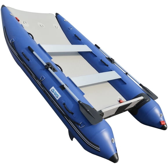 BRIS 11 ft Inflatable Catamaran Inflatable Boat Inflatable Dinghy Mini Cat Boat Blue