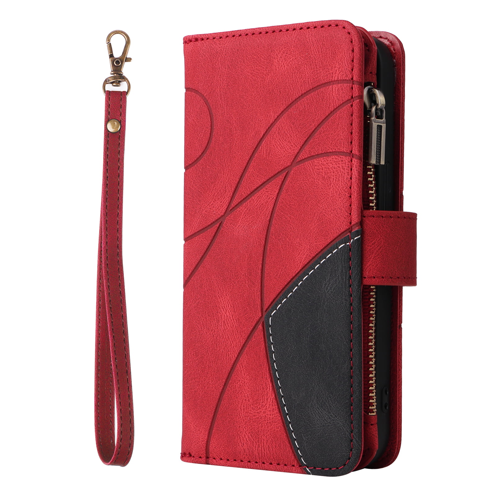 Luxury Leather Folding Zipper Wallet Multi Functional Kickstand Card Slot Phone  Case with Lanyard for iPhone 13 PRO Max X Xr 6 7 - China Phone Case and  Silicone Liquid Phone Case