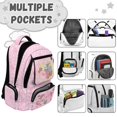 thumbnail image 4 of Yspwyqan Pink Boba Axolotl 4 Pcs Girls Backpack Set, Cute Kids School Bag with Lunch Bag Pencil Case Water Bottle Sleeve for Preschool Kindergarten Elementary, 4 of 7
