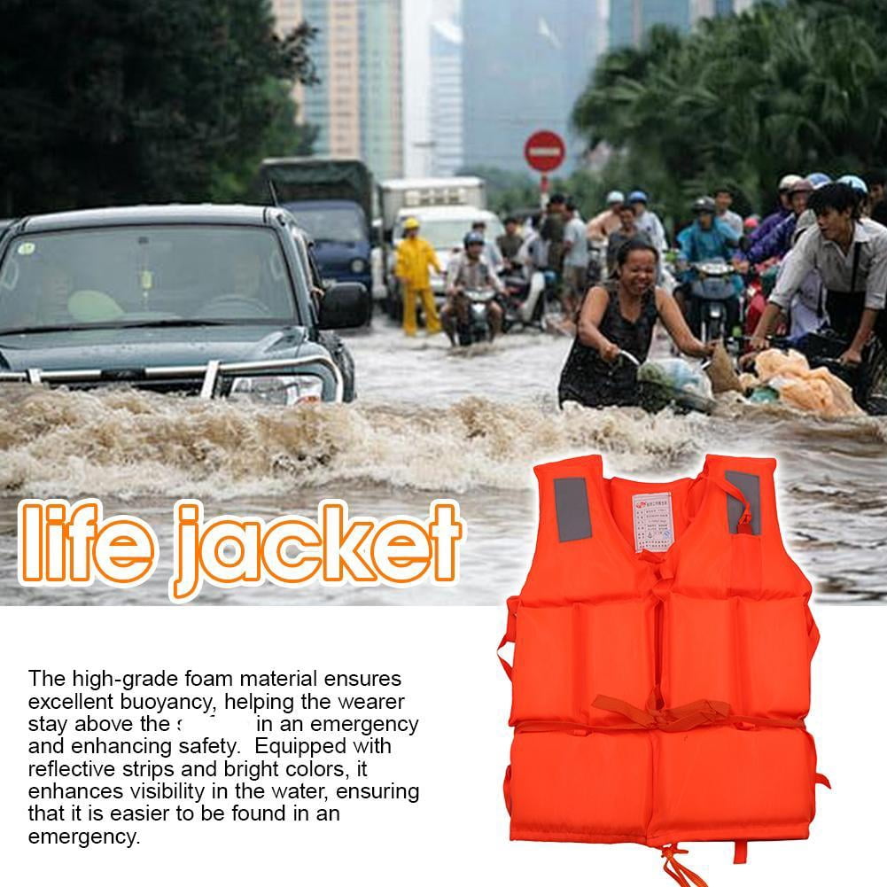Life Jacket for Adults Basic Universal Foam Life Vest Preserver (PFD) in Orange
