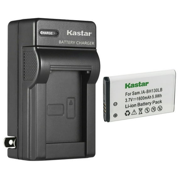 Kastar 1-Pack IA-BH130LB Battery and AC Wall Charger Replacement for Samsung SMX-C100, SMX-C200, SMX-K40 SMX-K40BP SMX-K40EDC SMX-K40LN SMXC13GP SMXC13LN SMXC13, SMX-K44 SMX-K44BP SMX-K44BN Camera
