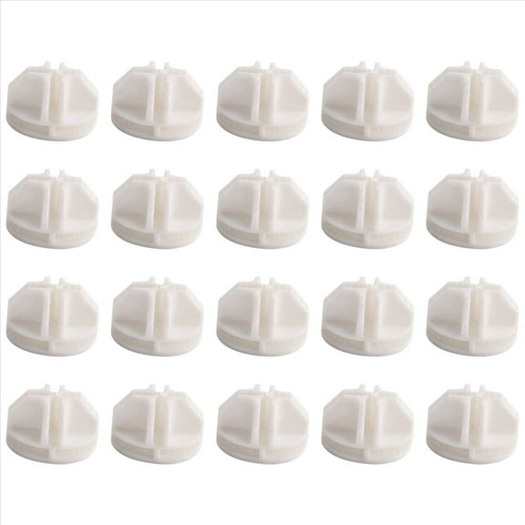 20 Pcs Grid Cube Connector Abs Connectors For Wire Storage Shelving (White)