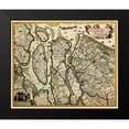 thumbnail image 2 of Visscher 17x15 Black Modern Framed Museum Art Print Titled - South Holland Netherlands - Visscher 1681, 2 of 5