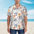 thumbnail image 2 of Xecao Lilies Flowers print Hawaiian shirt - a stylish short-sleeve button-down for men, perfect for casual beach and tropical outings., 2 of 9