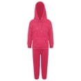 thumbnail image 2 of Manyakai Kids Boys Girls 2 Pieces Sport Tracksuit Pullover Hoodies Long Sleeve Sweatsuit Hoodie Hot Pink 100, 2 of 4