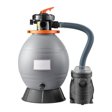 KFFKFF 16" Sand Filter Pump for Above Ground Pools, 3/4 HP Pool Pump Max.  3500 GPH for Pools up to 10000 Gal, 6 Modes Multifunctional Pool Filter, 6-Way Valve & Filter Basket