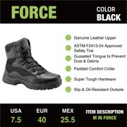 Interceptor Mens Force 8 Steel Toe Tactical Boots
