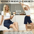 thumbnail image 4 of VDJ Sweat Shorts with Pockets for Women 9" Athletic Sports Bermuda French Terry Knee Lounge Shorts Size XL, 4 of 9