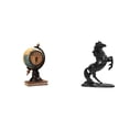 thumbnail image 1 of Figura de escritorio,Reloj de mesa con figura de globo terráqueo,decoración para oficina y hogar,Reloj de escritorio,figura decorativa,decoración para el hogar,Estatua de caballo,Estatua de, 1 of 8