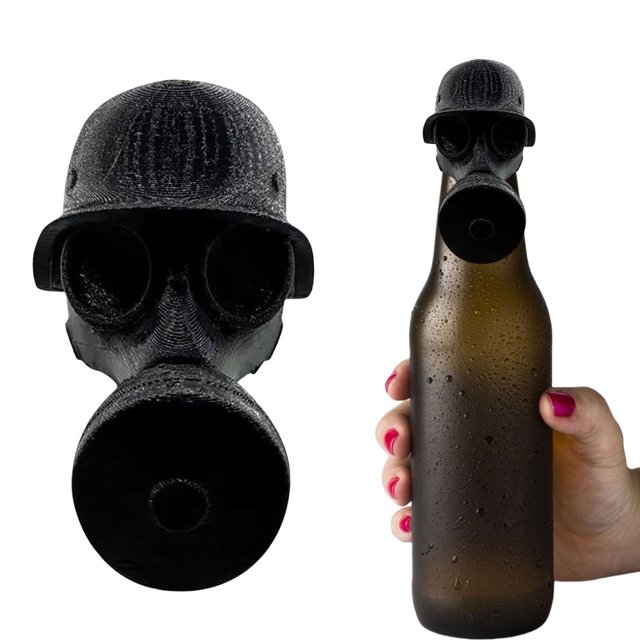 Capítulo Funny Gas Mask Botella Topper (1pc)